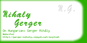 mihaly gerger business card